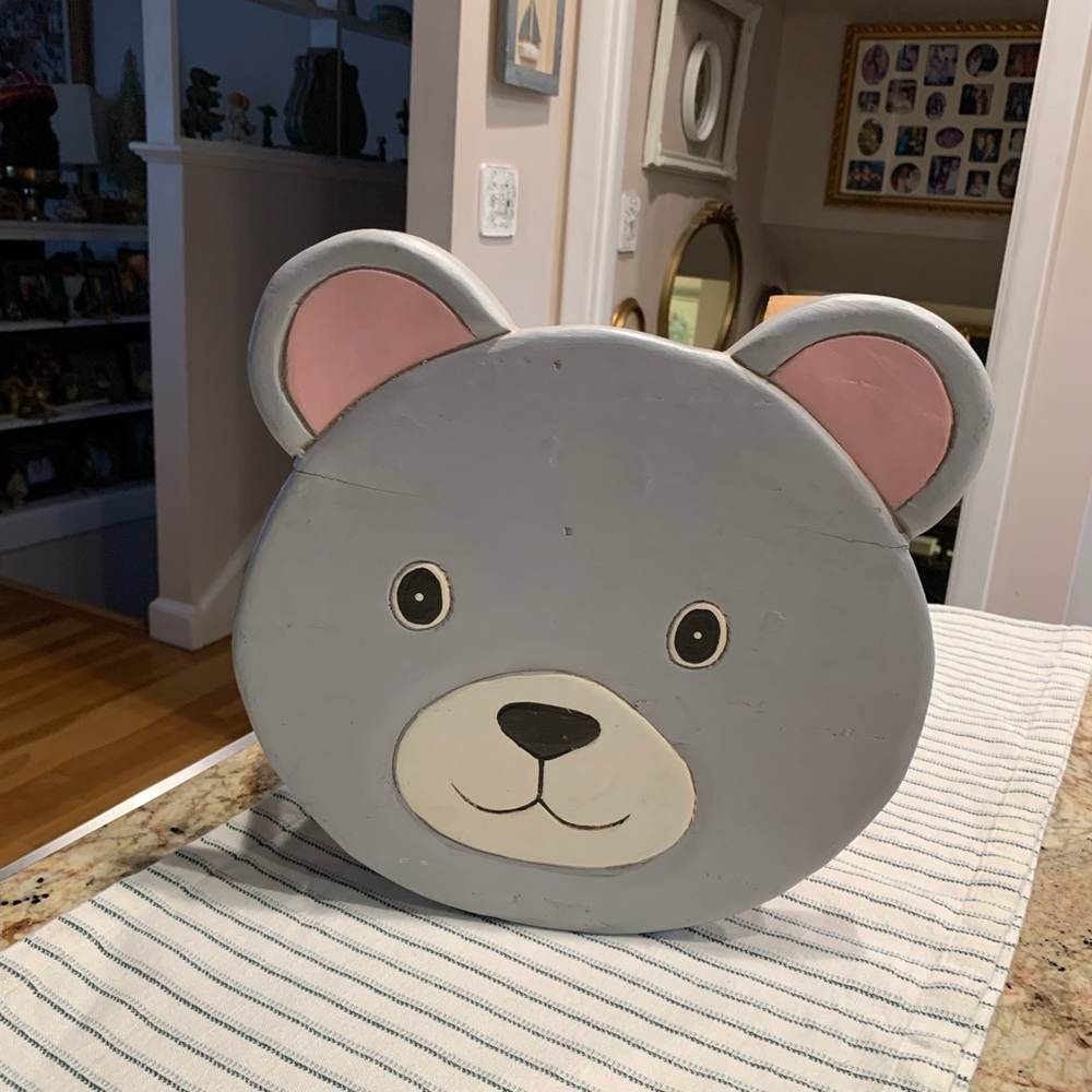 Wooden Bear Kids Stool